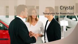  Presentation with car sales - Amazing theme having situation in a car dealership backdrop and a coral colored foreground