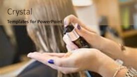  Presentation with hair salon - Colorful slide deck enhanced with situation in a hair salon backdrop and a coral colored foreground