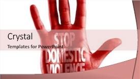  Presentation with stop domestic violence - PPT layouts with situational awareness - stop domestic violence written background and a coral colored foreground