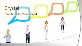  Presentation with cartoon - Presentation design consisting of situations compilation common teamwork background and a cream colored foreground