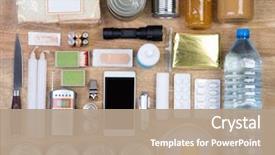  Presentation with natural disaster - Slide deck with situations such as natural disaster background and a coral colored foreground