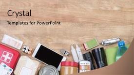  Presentation with disaster - Slide deck enhanced with situations such as natural disaster background and a soft green colored foreground