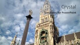  Presentation with bavaria - Cool new PPT layouts with sityscape-with-st-mary-s backdrop and a light blue colored foreground