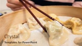  Presentation with mai - Beautiful PPT layouts featuring siu-mai-soup-dumplings-taiwanese backdrop and a lemonade colored foreground