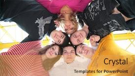  Presentation with philippines ethnic group - Amazing presentation theme having six circles - group of friends it stands backdrop and a  colored foreground