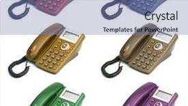  Presentation with red blue yellow - Audience pleasing PPT layouts consisting of six digital phones - red yellow backdrop and a teal colored foreground