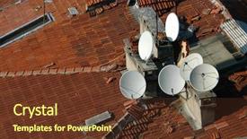  Presentation with satellite dish tv - Colorful presentation enhanced with  backdrop and a  colored foreground.