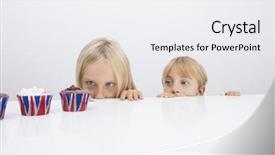  Presentation with sister - Slide deck having six flags - brother and sister staring background and a  colored foreground