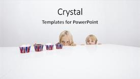  Presentation with fresh start for children - Amazing slide set having six flags - tempted children staring at cupcakes backdrop and a  colored foreground