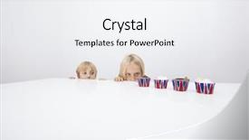  Presentation with fresh start for children - Slides featuring bucket of colorful pebbles spill on background background and a lemonade colored foreground.