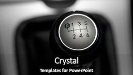  Presentation with car speeding - Amazing theme having six gear - 6 speed gearstick backdrop and a black colored foreground