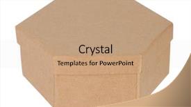  Presentation with container - Beautiful slide deck featuring six hats - hexagonal cardboard box closed container backdrop and a coral colored foreground