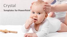  Presentation with baby girl - Cool new theme with six-month-baby-girl-receiving backdrop and a lemonade colored foreground