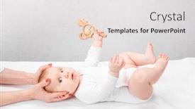  Presentation with chiropractic - Slides featuring six-month-baby-girl-receiving background and a light gray colored foreground
