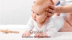  Presentation with baby girl - Cool new presentation theme with six-month-baby-girl-receiving backdrop and a lemonade colored foreground