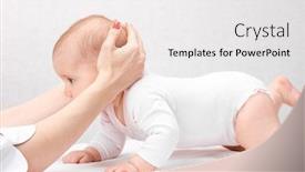  Presentation with chiropractic - Amazing slides having six-month-baby-girl-receiving backdrop and a white colored foreground