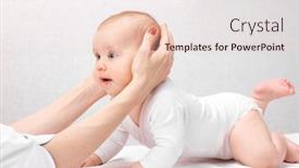  Presentation with chiropractic - Beautiful PPT theme featuring six-month-baby-girl-receiving backdrop and a lemonade colored foreground