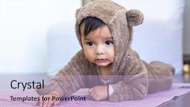  Presentation with baby bear - Presentation theme having six month mexican baby boy background and a lemonade colored foreground