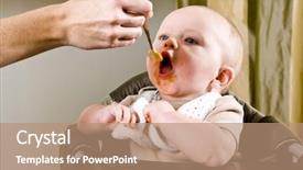  Presentation with baby food - Amazing theme having six month old baby eat backdrop and a coral colored foreground