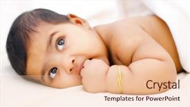  Presentation with baby girl - Beautiful slides featuring six months old indian baby backdrop and a lemonade colored foreground