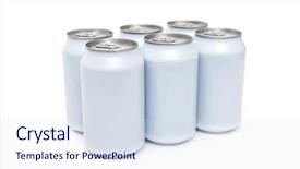  Presentation with beverage - Audience pleasing slides consisting of six pac of off-white backdrop and a sky blue colored foreground