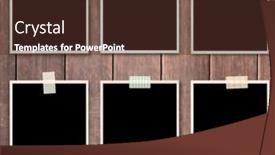  Presentation with old photo - Beautiful PPT theme featuring six-retro-photos-on-old backdrop and a tawny brown colored foreground