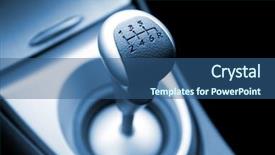  Presentation with speed - Cool new presentation theme with six speed gear stick toned backdrop and a ocean colored foreground