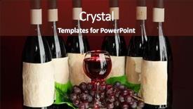  Presentation with unleavened bread grape wine - Audience pleasing PPT theme consisting of six tastes - composition of wine bottles glass backdrop and a tawny brown colored foreground