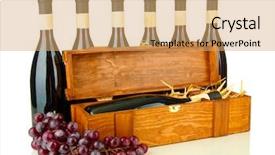  Presentation with bottling wine - Beautiful slides featuring six tastes - wine bottles isolated on white backdrop and a  colored foreground