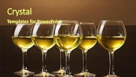  Presentation with brown and purple - Beautiful PPT theme featuring six tastes - wineglass on brown background backdrop and a  colored foreground