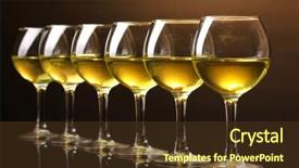  Presentation with purple brown spring - PPT theme featuring six tastes - wineglass on brown background background and a  colored foreground