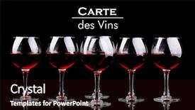  Presentation with black - Colorful slide set enhanced with six tastes - wineglasses on black background backdrop and a  colored foreground