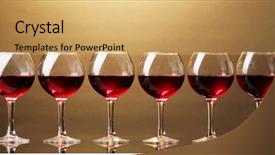  Presentation with brown and purple - PPT layouts featuring six tastes - wineglasses on brown background background and a  colored foreground