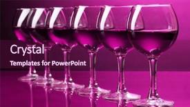  Presentation with pink - Cool new slides with six tastes - wineglasses on pink background backdrop and a  colored foreground