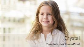  Presentation with old - Colorful PPT theme enhanced with six-year-old-girl backdrop and a soft green colored foreground