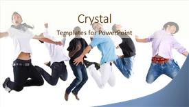  Presentation with aircraft six sigma - Theme with six young stylish teenagers jumping background and a cream colored foreground