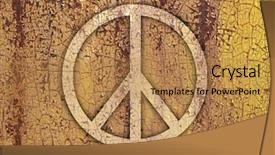  Presentation with peace - Theme with sixty stone - sign of peace background and a coral colored foreground