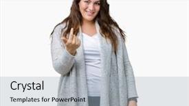  Presentation with winter - Amazing PPT layouts having size young woman wearing winter backdrop and a light gray colored foreground