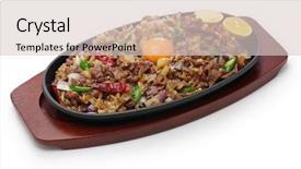  Presentation with filipino - Cool new PPT theme with sizzling pork sisig filipino cuisine backdrop and a lemonade colored foreground