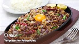  Presentation with filipino - Beautiful slides featuring sizzling pork sisig filipino cuisine backdrop and a tawny brown colored foreground
