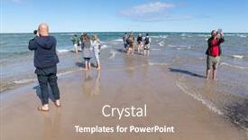  Presentation with denmark - Presentation consisting of skagen-denmark-august-31-2020 background and a coral colored foreground