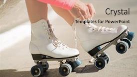  Presentation with shoe - Colorful slides enhanced with engineering - civil engineer at construction site backdrop and a light gray colored foreground.