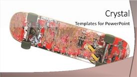  Presentation with old heritage christian - Presentation theme featuring skate boarding - back of old skateboard background and a white colored foreground