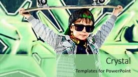  Presentation with cool - Presentation enhanced with skate boarding - cool 7 year old boy background and a mint green colored foreground