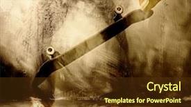  Presentation with motion - Colorful slide deck enhanced with skate boarding - skateboard trick in motion backdrop and a tawny brown colored foreground