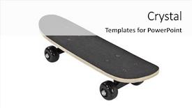  Presentation with clipping - Cool new presentation theme with skateboard-isolated-on-white backdrop and a white colored foreground