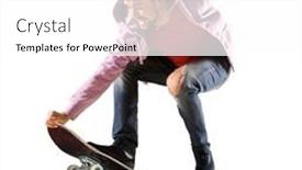  Presentation with life insurance concept white - Slide deck consisting of skateboarder-doing-a-jumping-trick background and a white colored foreground