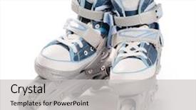  Presentation with children - Slide deck featuring children's new rollers isolated background and a light gray colored foreground