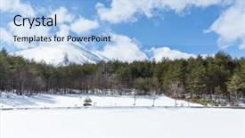  Presentation with rink - PPT layouts featuring skating rink at outdoor background and a light blue colored foreground