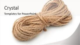  Presentation with natural - Colorful slides enhanced with skein of natural jute twine backdrop and a white colored foreground